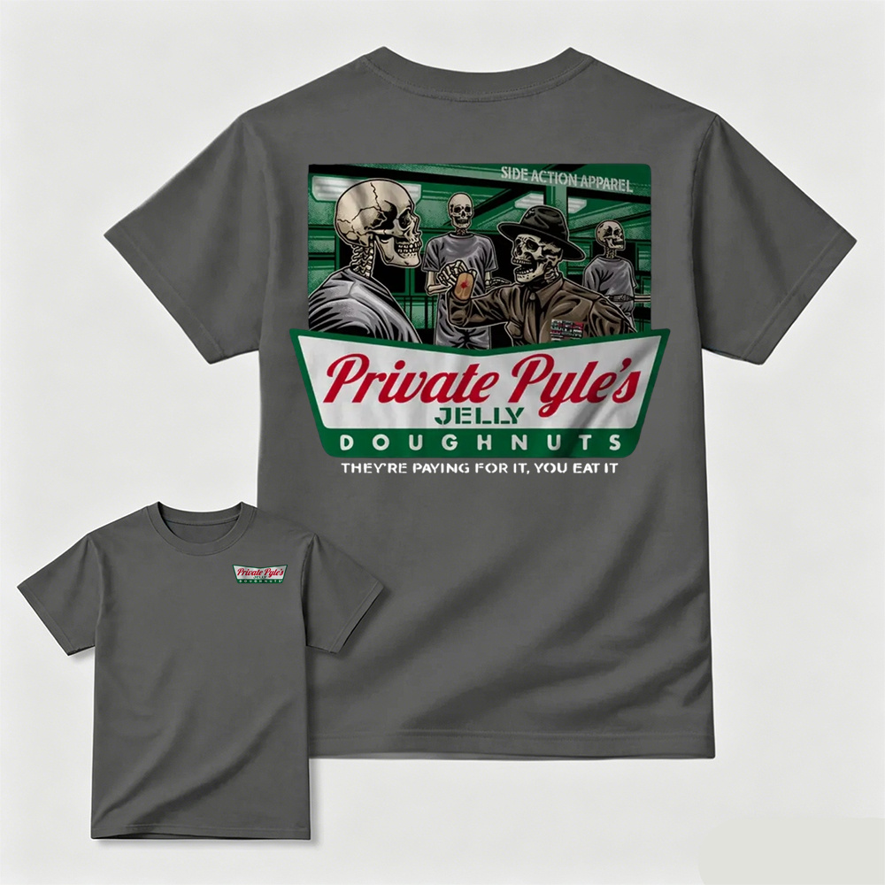 "They're Paying For It, You Eat It" Skeleton Military Graphic T-Shirt