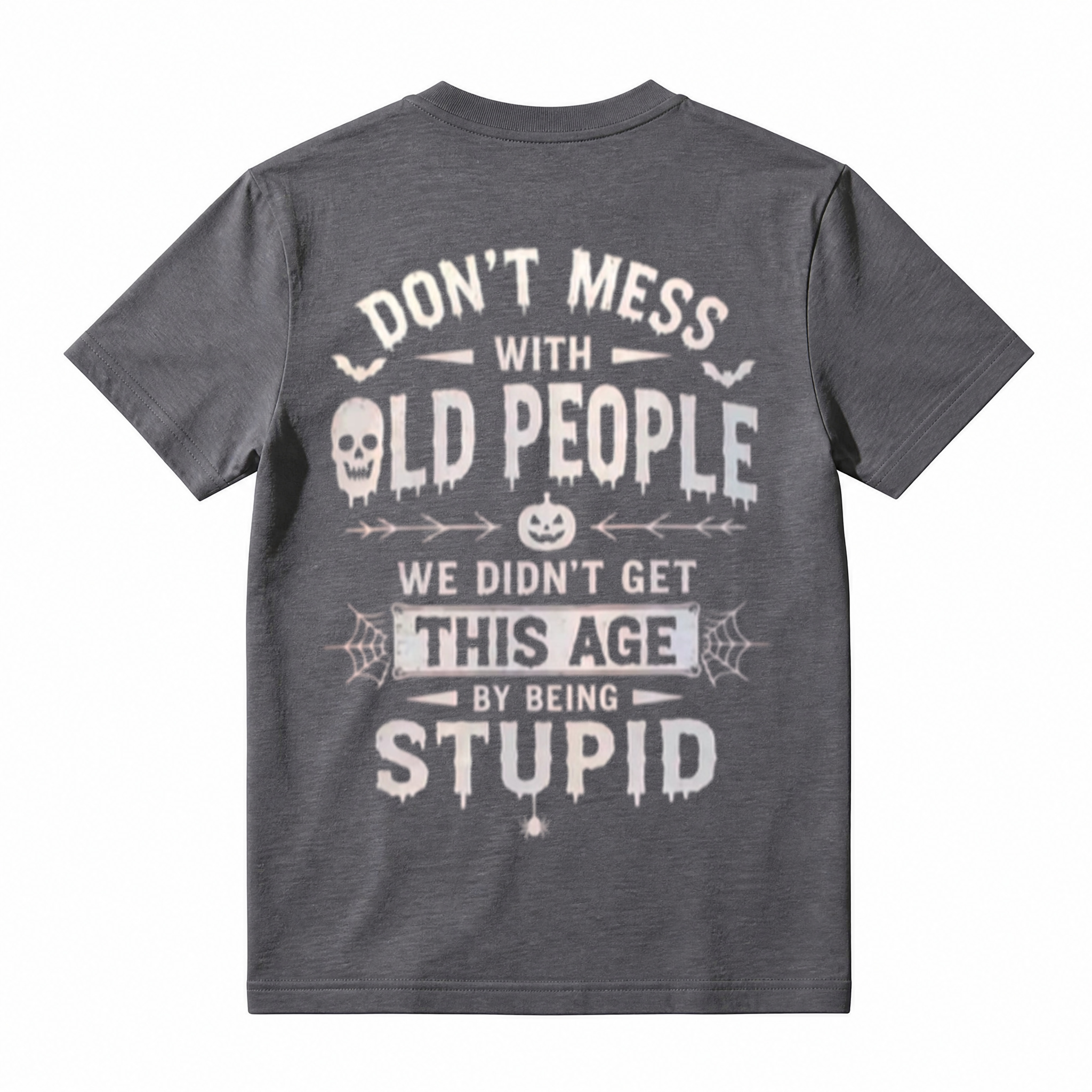 Don't Mess With Old People Halloween Skull Funny T-Shirt