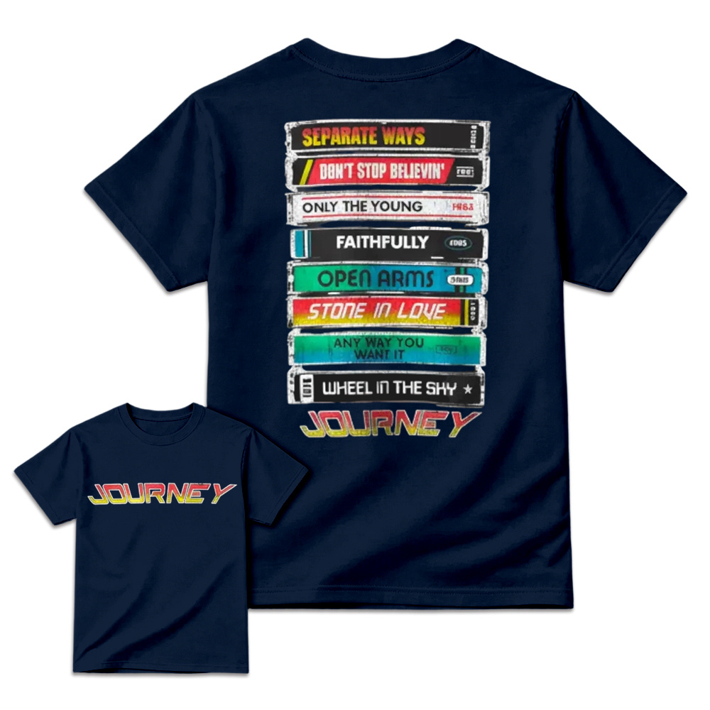  Journey Band Cassette Tape Graphic T-Shirt 