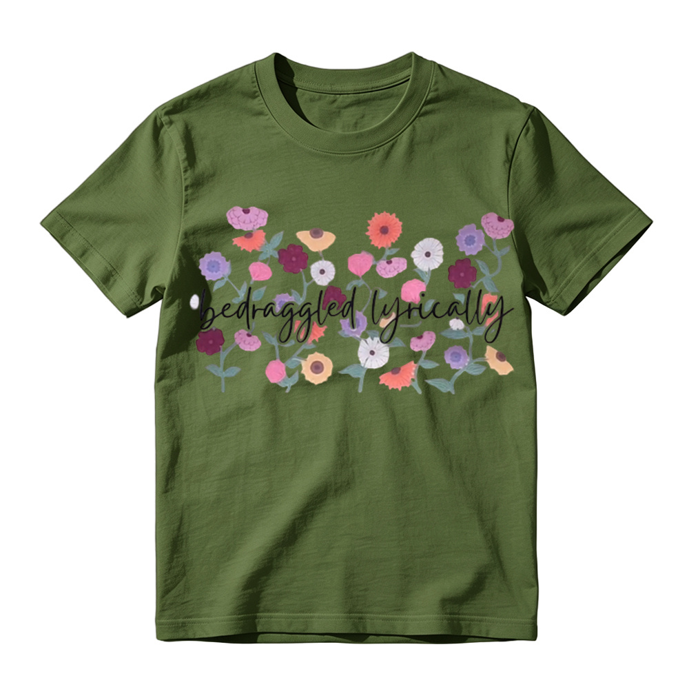  Taylor Swift Inspired "Bedraggled Lyrically" Wildflower Graphic T-Shirt