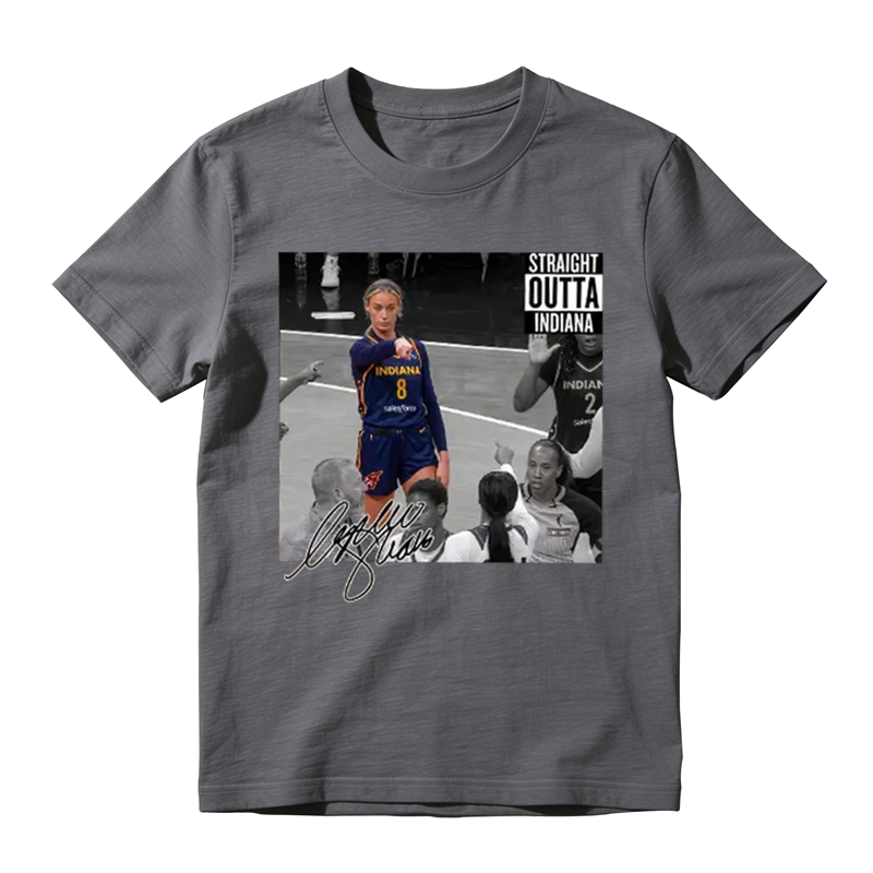 Straight Outta Indiana Basketball Graphic T-Shirt