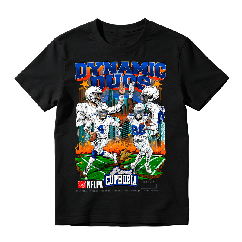 Dallas Football "Dynamic Duos" Vintage Graphic T-Shirt