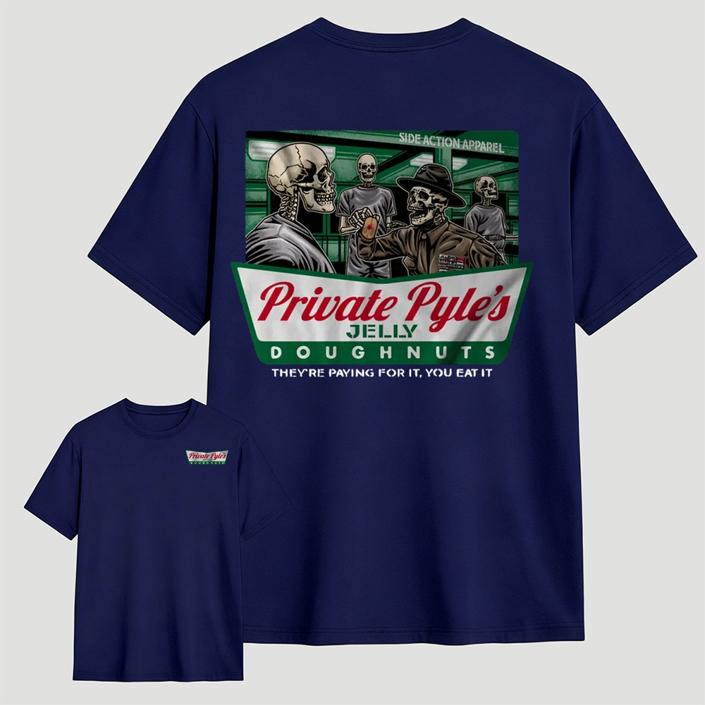 "They're Paying For It, You Eat It" Skeleton Military Graphic T-Shirt