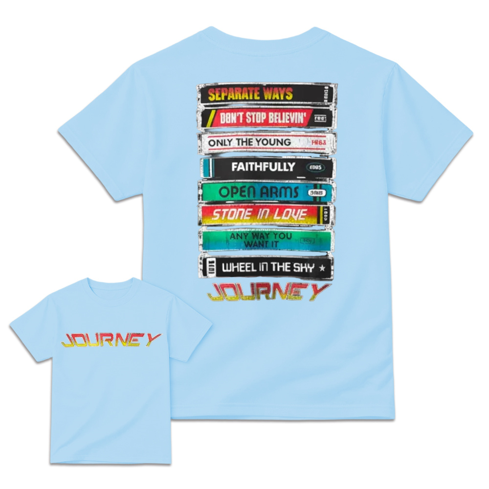  Journey Band Cassette Tape Graphic T-Shirt 