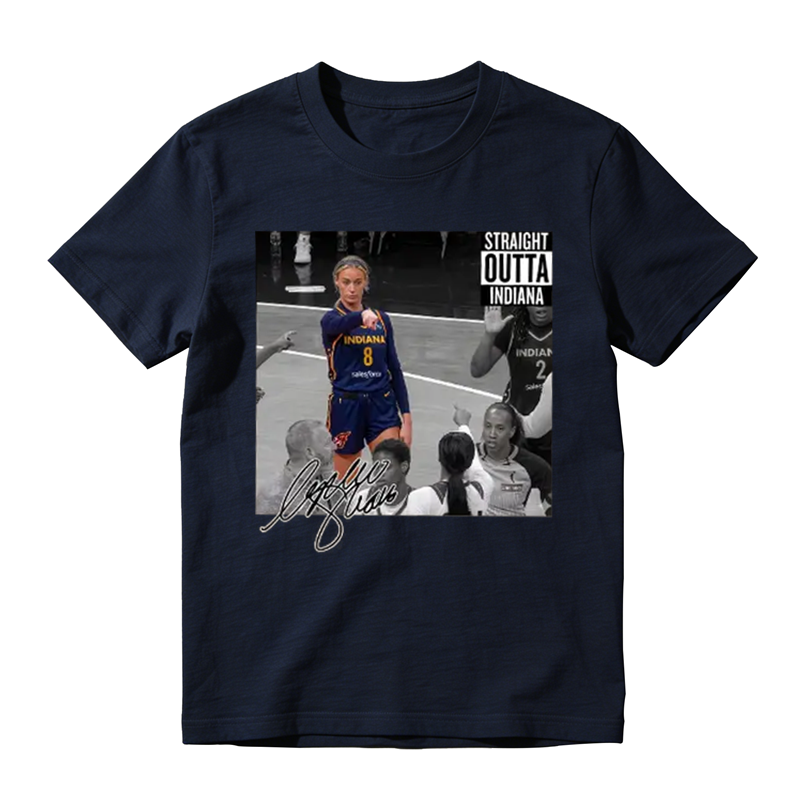 Straight Outta Indiana Basketball Graphic T-Shirt