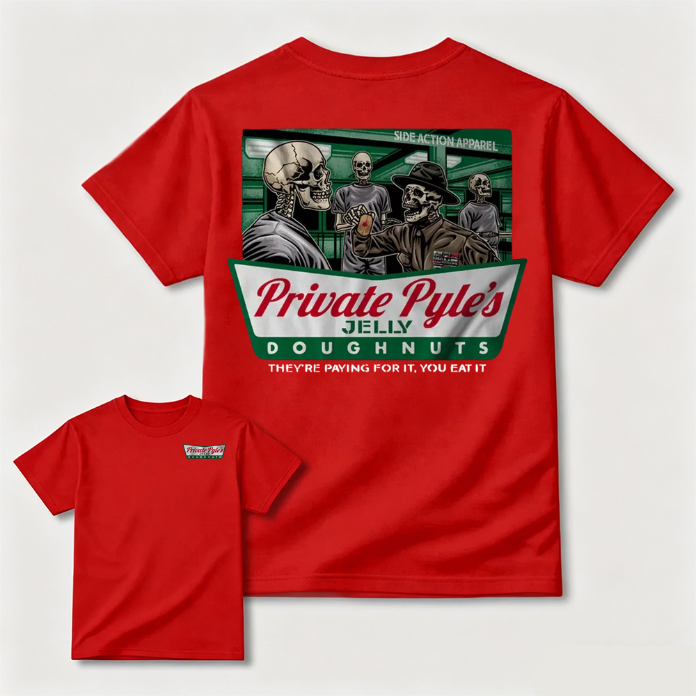 "They're Paying For It, You Eat It" Skeleton Military Graphic T-Shirt