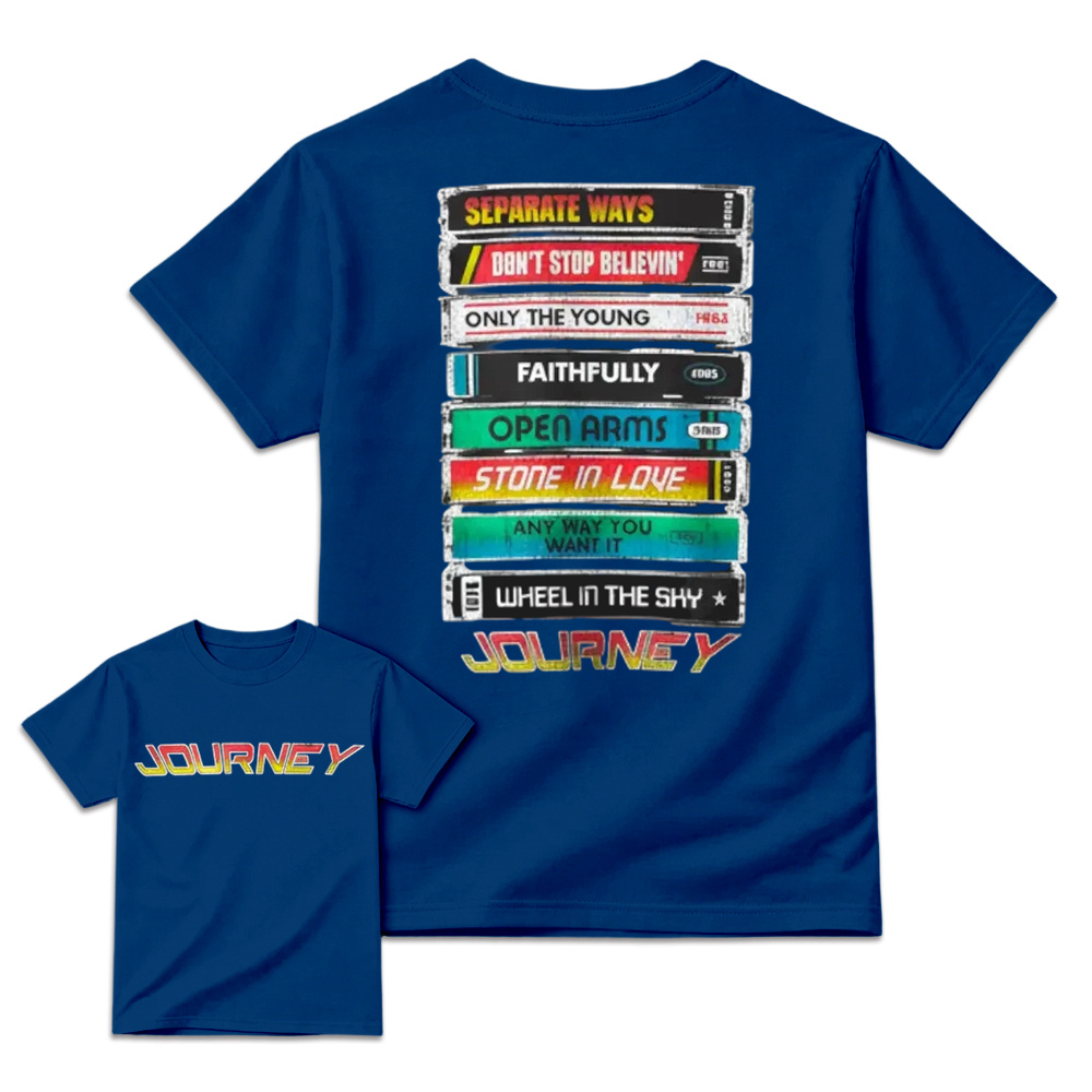  Journey Band Cassette Tape Graphic T-Shirt 