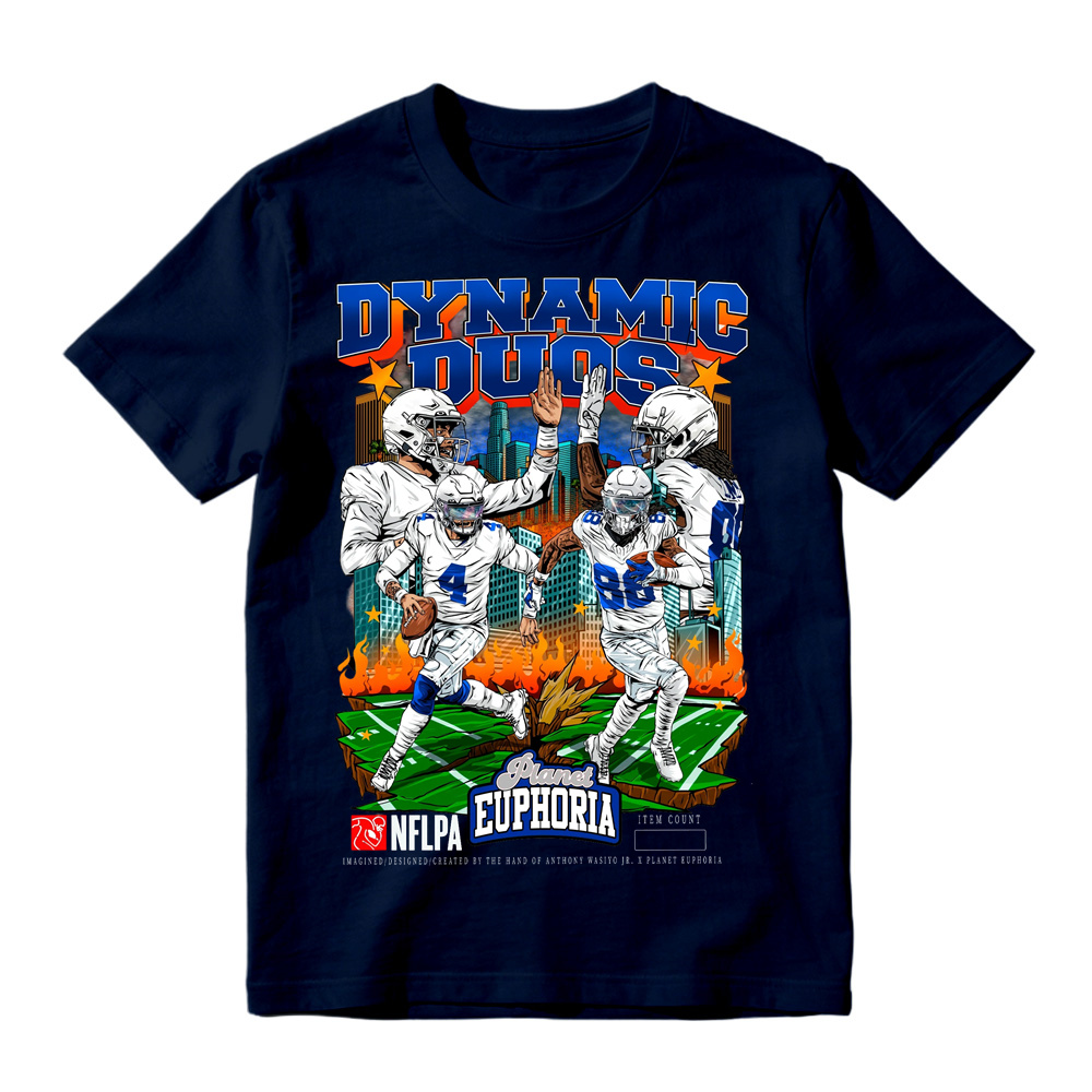 Dallas Football "Dynamic Duos" Vintage Graphic T-Shirt
