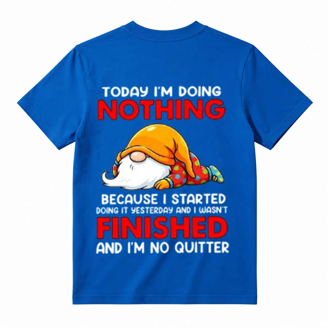 Today I'm Doing Nothing Funny Gnome Graphic T-Shirt