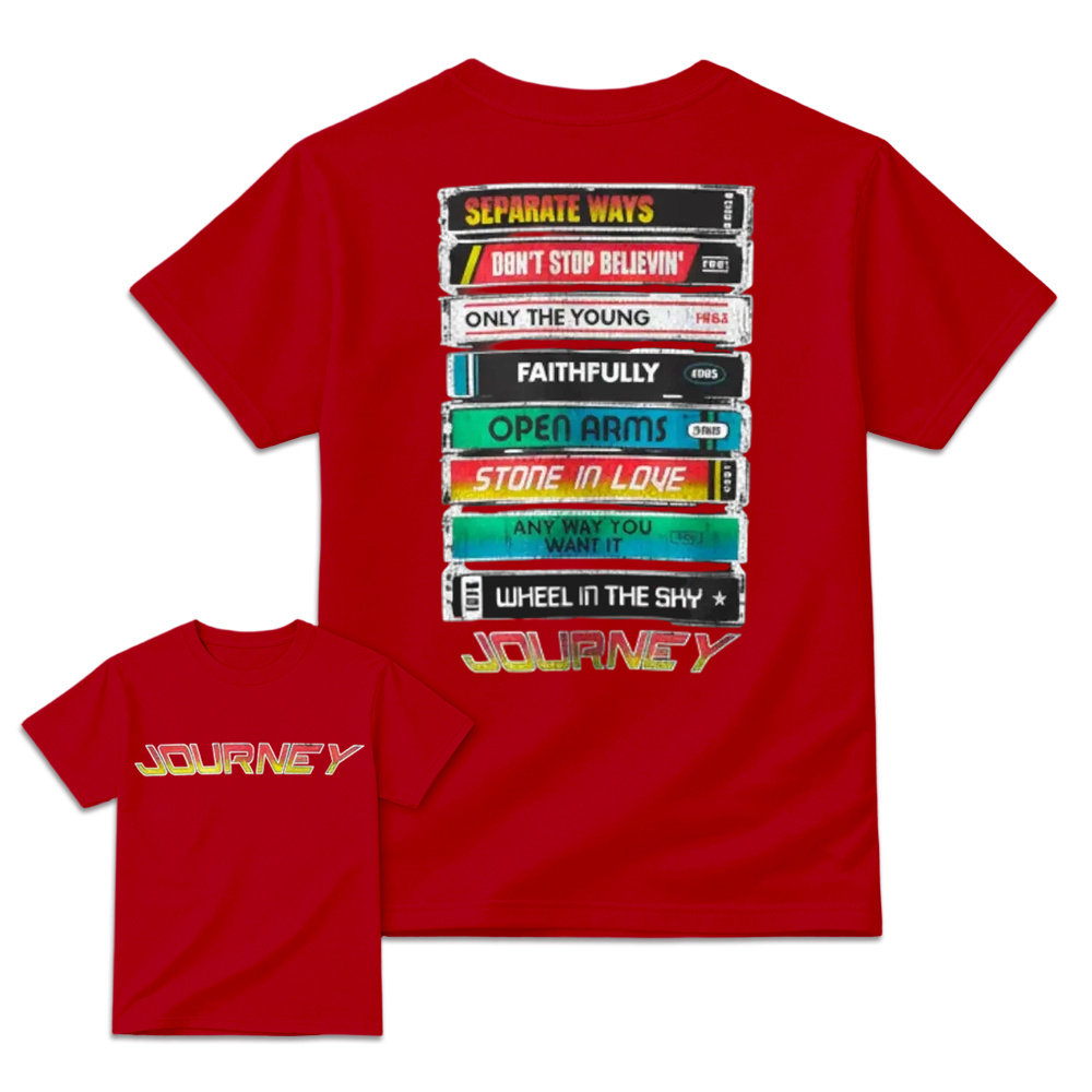  Journey Band Cassette Tape Graphic T-Shirt 