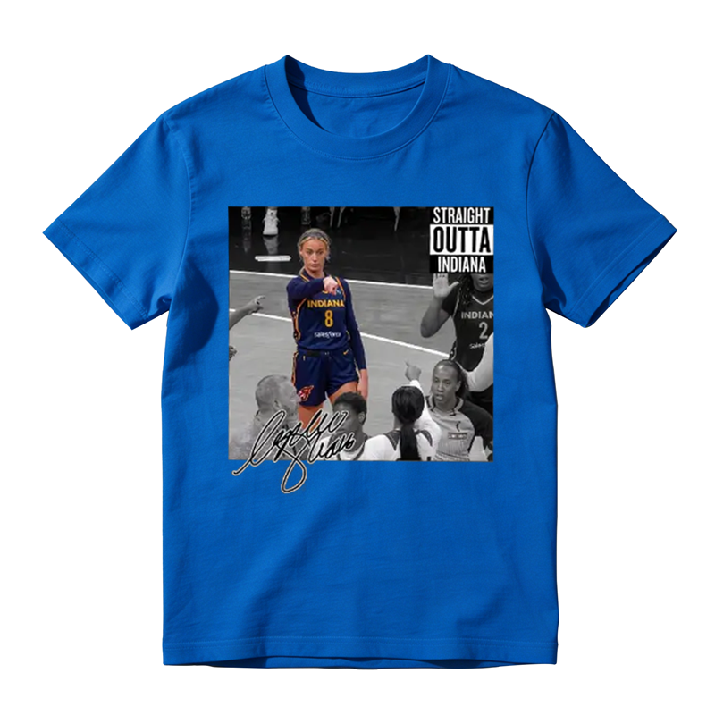 Straight Outta Indiana Basketball Graphic T-Shirt