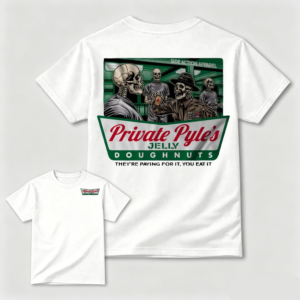 "They're Paying For It, You Eat It" Skeleton Military Graphic T-Shirt