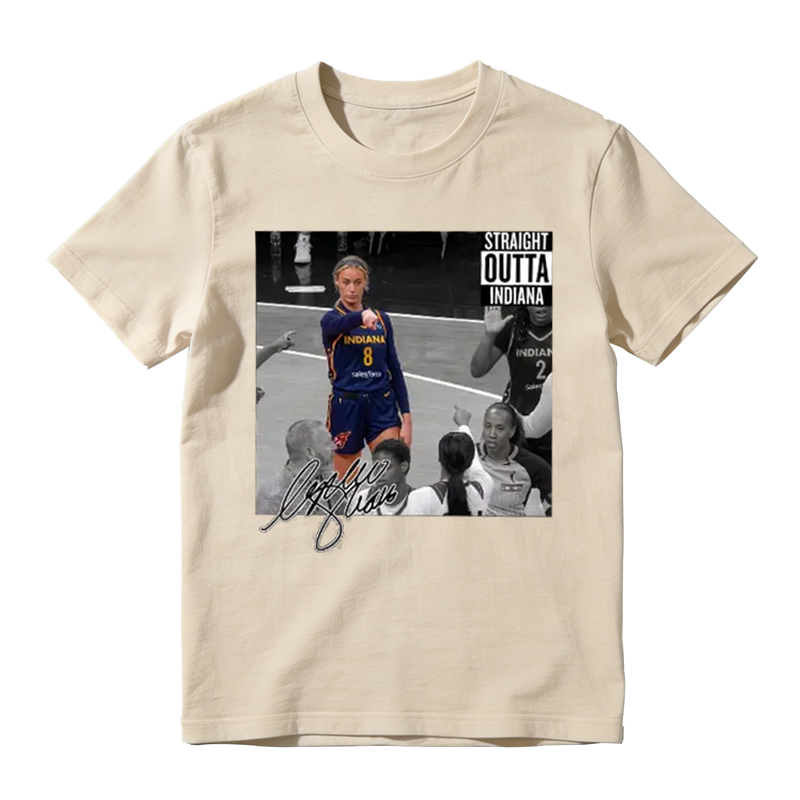 Straight Outta Indiana Basketball Graphic T-Shirt