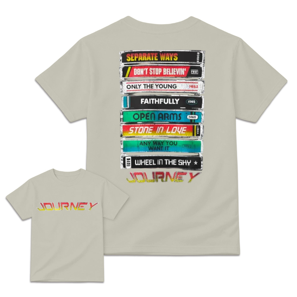  Journey Band Cassette Tape Graphic T-Shirt 
