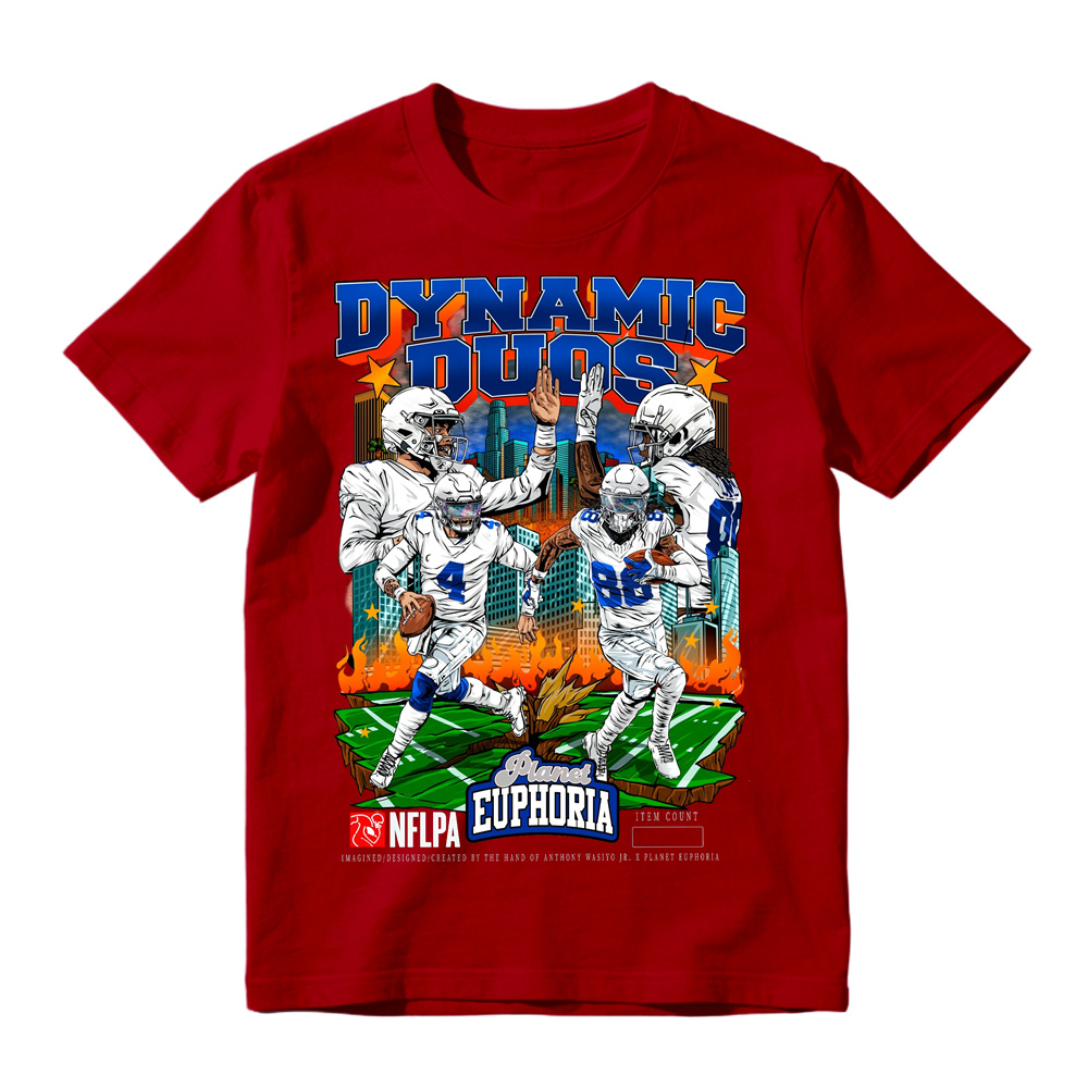 Dallas Football "Dynamic Duos" Vintage Graphic T-Shirt