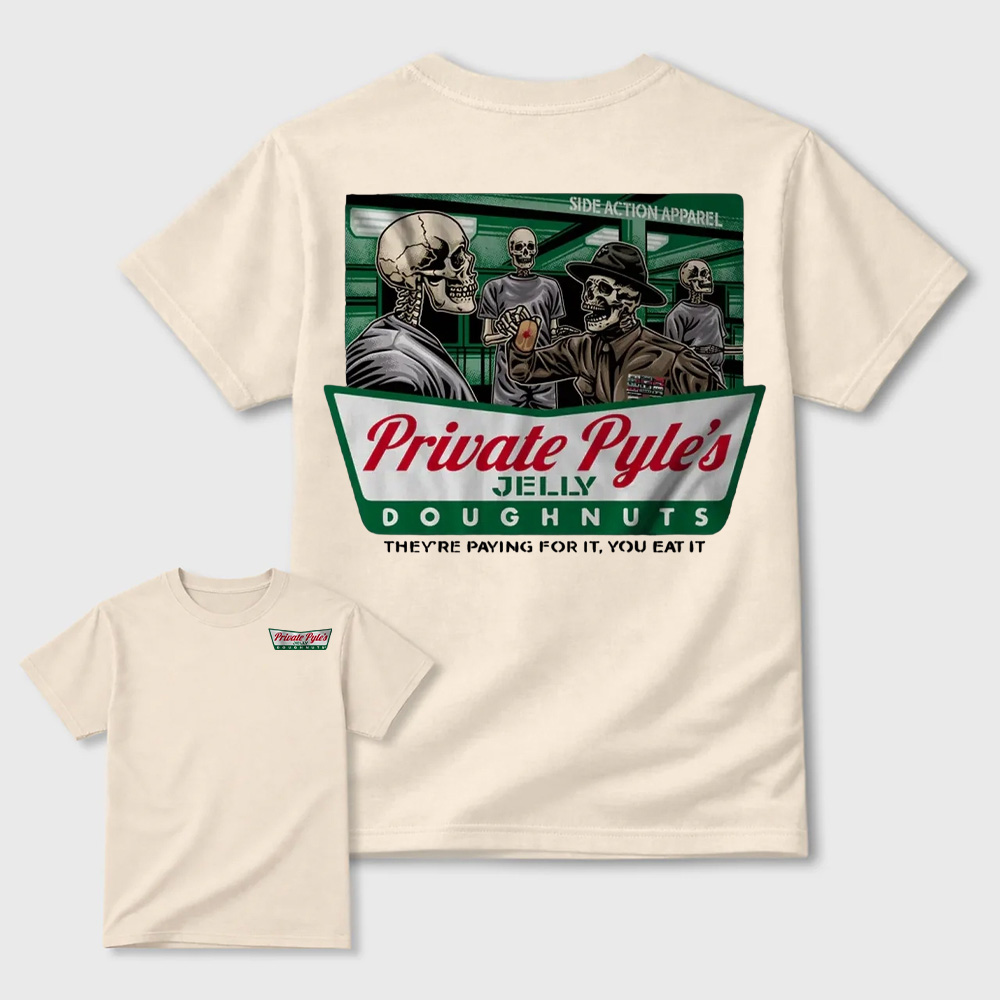 "They're Paying For It, You Eat It" Skeleton Military Graphic T-Shirt