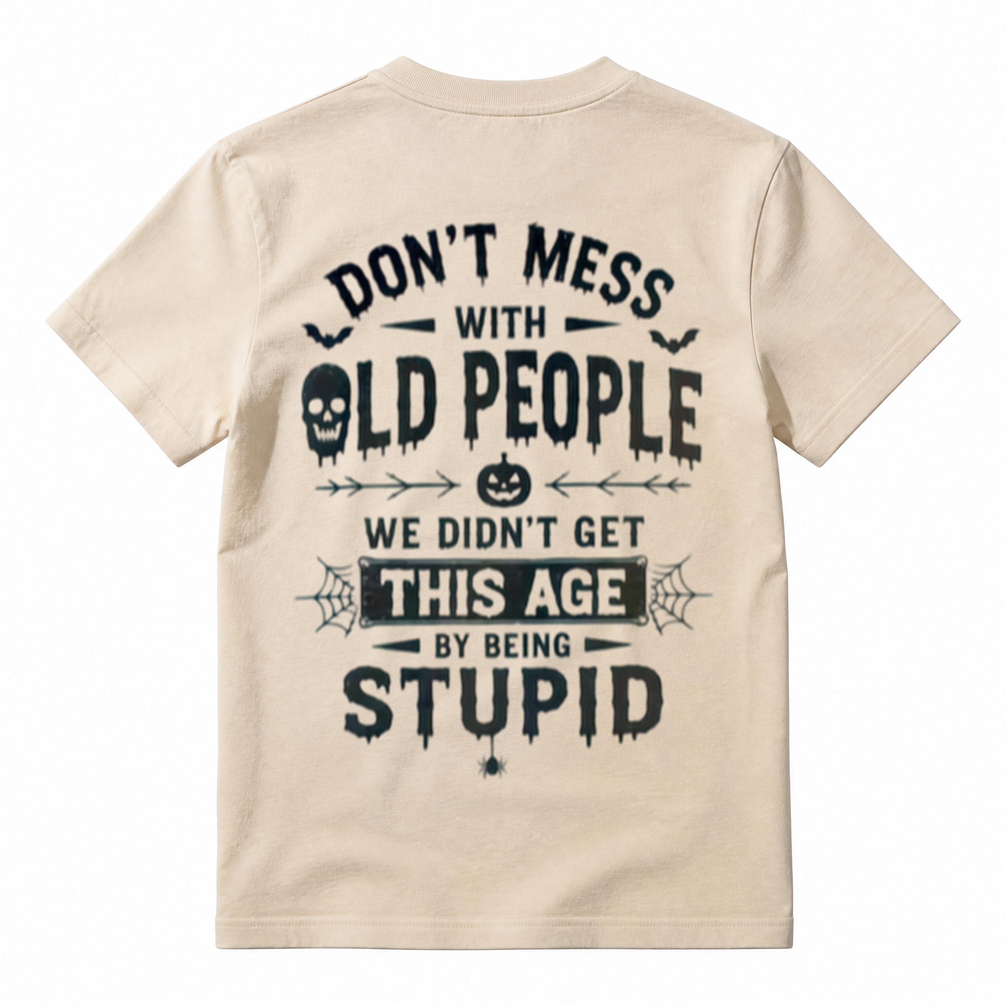 Don't Mess With Old People Halloween Skull Funny T-Shirt