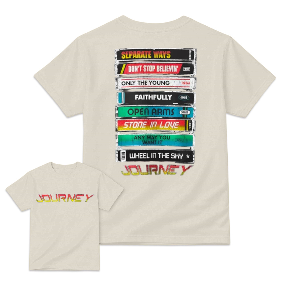  Journey Band Cassette Tape Graphic T-Shirt 