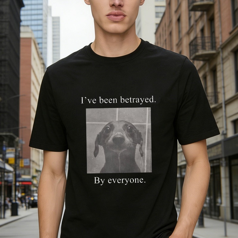 Ive Been Betrayed By Everyone Funny Sad Dog Meme Graphic T-shirt