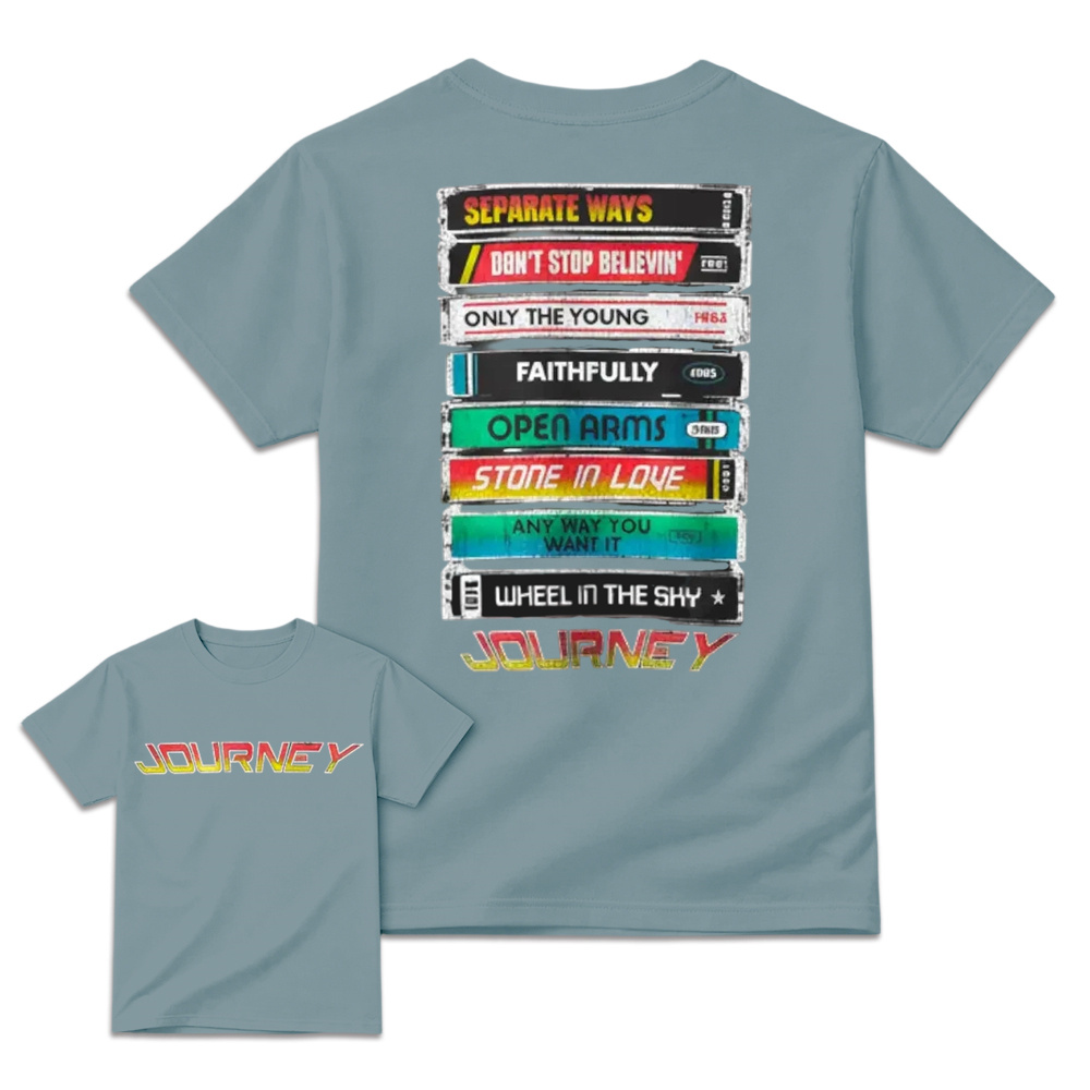  Journey Band Cassette Tape Graphic T-Shirt 