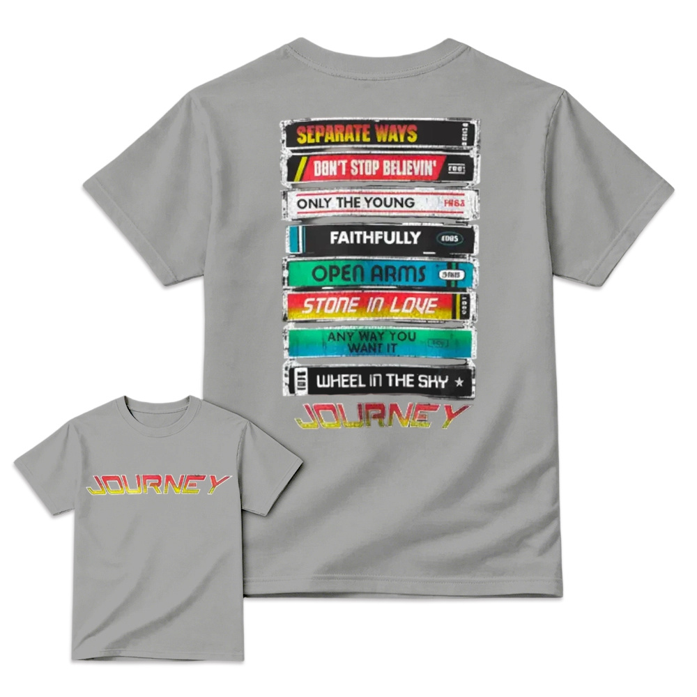  Journey Band Cassette Tape Graphic T-Shirt 