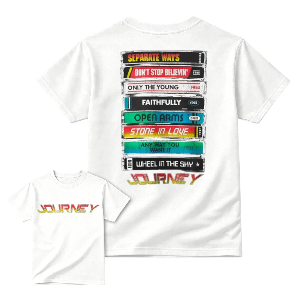  Journey Band Cassette Tape Graphic T-Shirt 