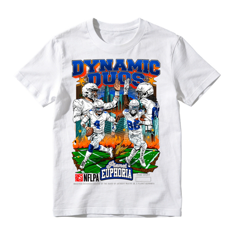 Dallas Football "Dynamic Duos" Vintage Graphic T-Shirt