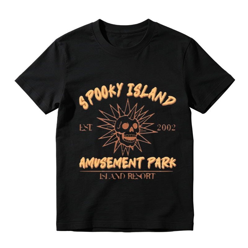 Spooky Island Amusement Park Graphic T-Shirt