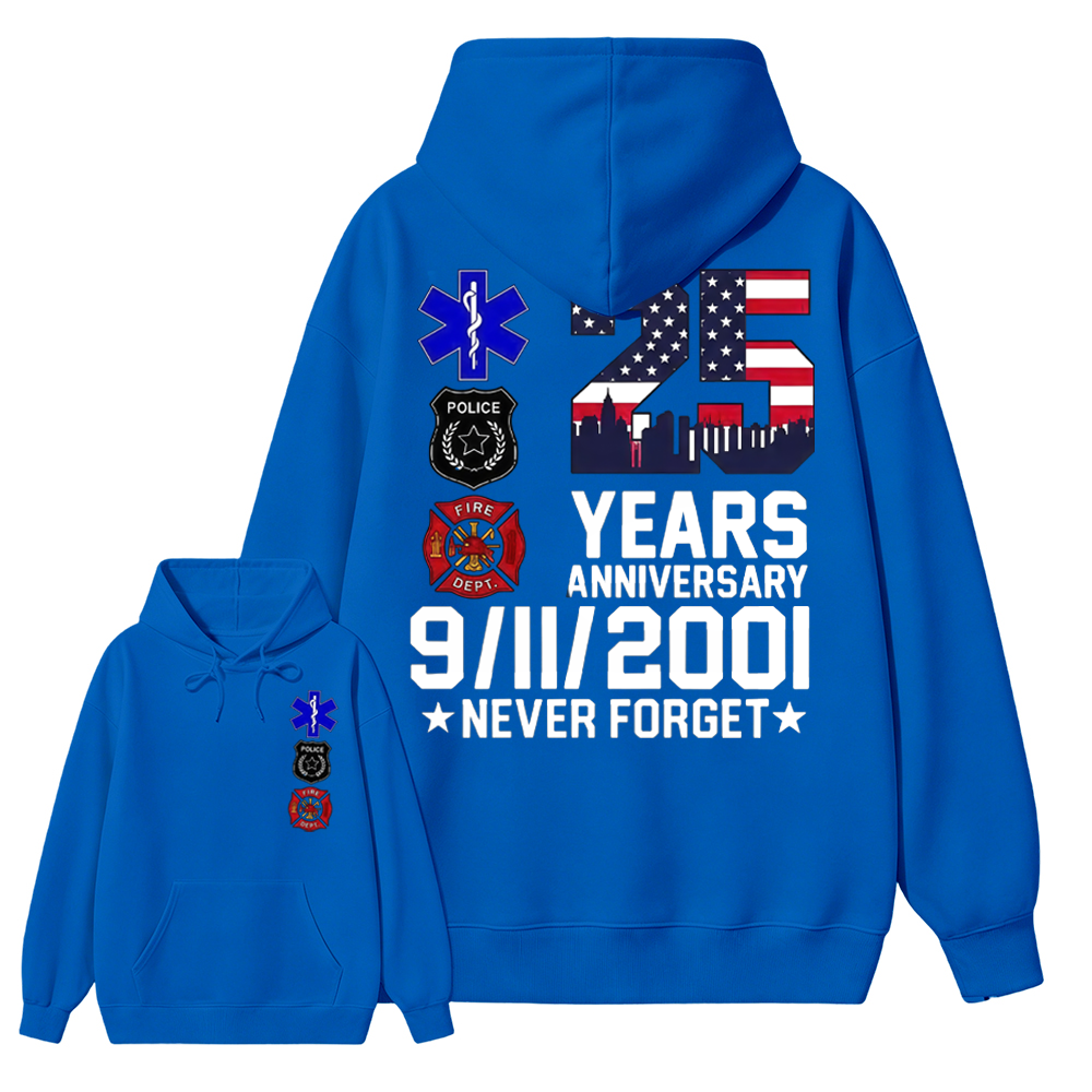 Unisex 9/11 25th Anniversary Memorial T-Shirt - Never Forget Graphic  Hoodie