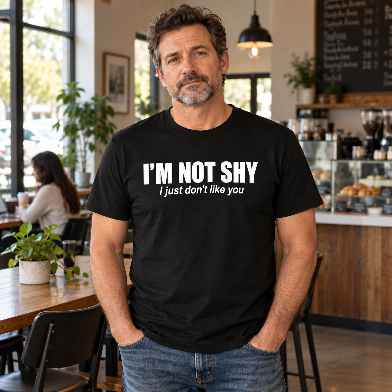 I'M NOT SHY I Just Don't Like You Aesthetic Graphic T-Shirt