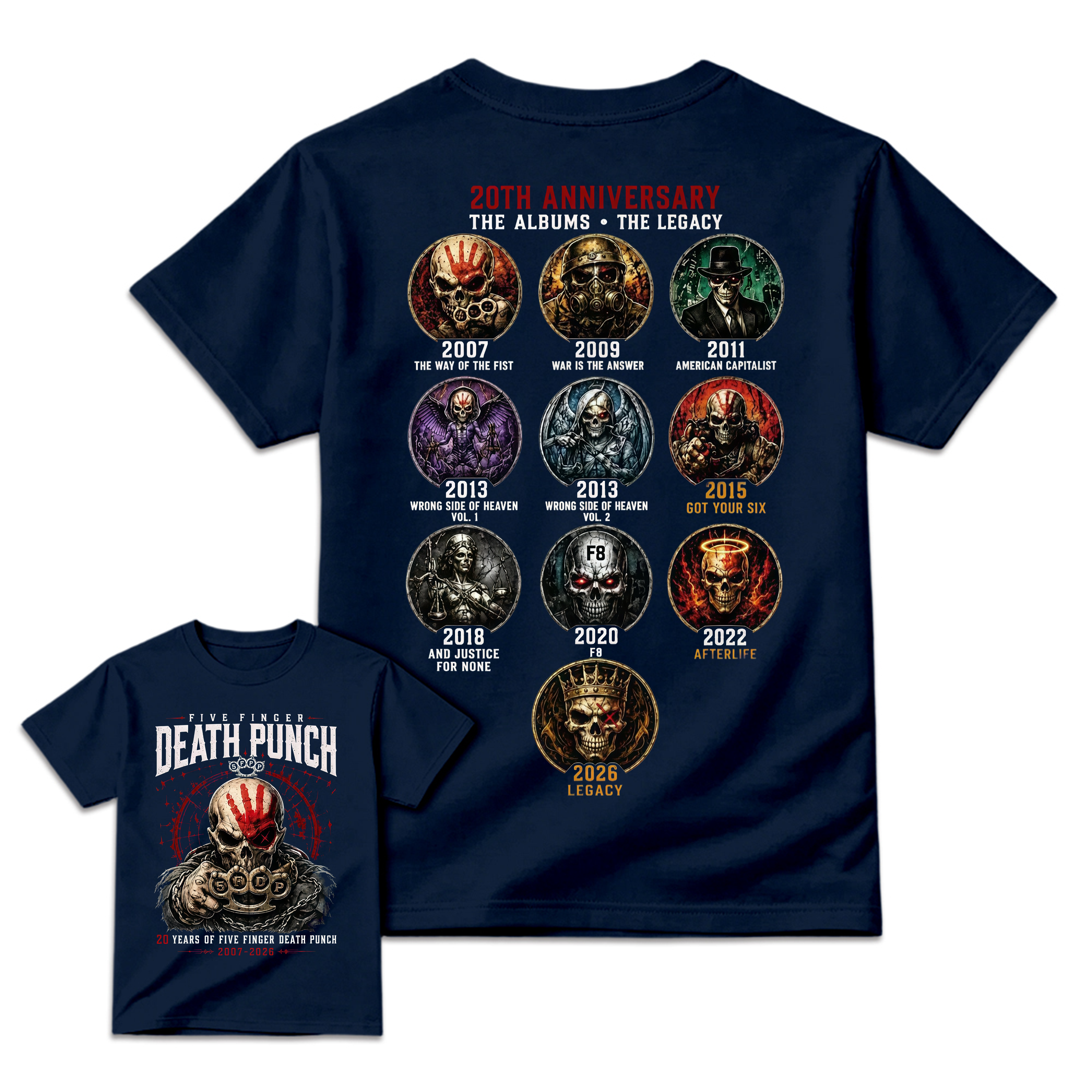 Five Finger Death Punch Rock Band Heavy Metal Music T-shirt