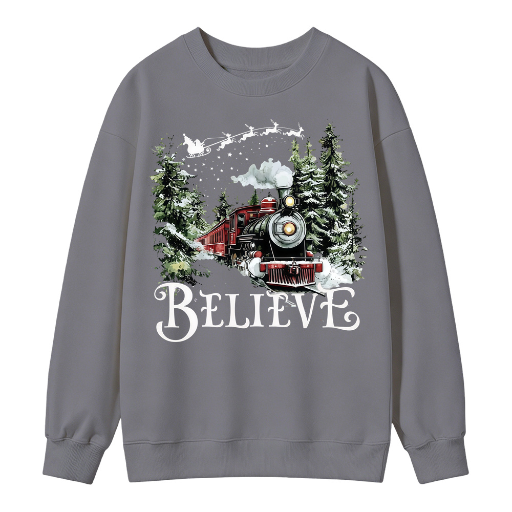 Christmas "Believe" Polar Express Graphic Sweatshirt