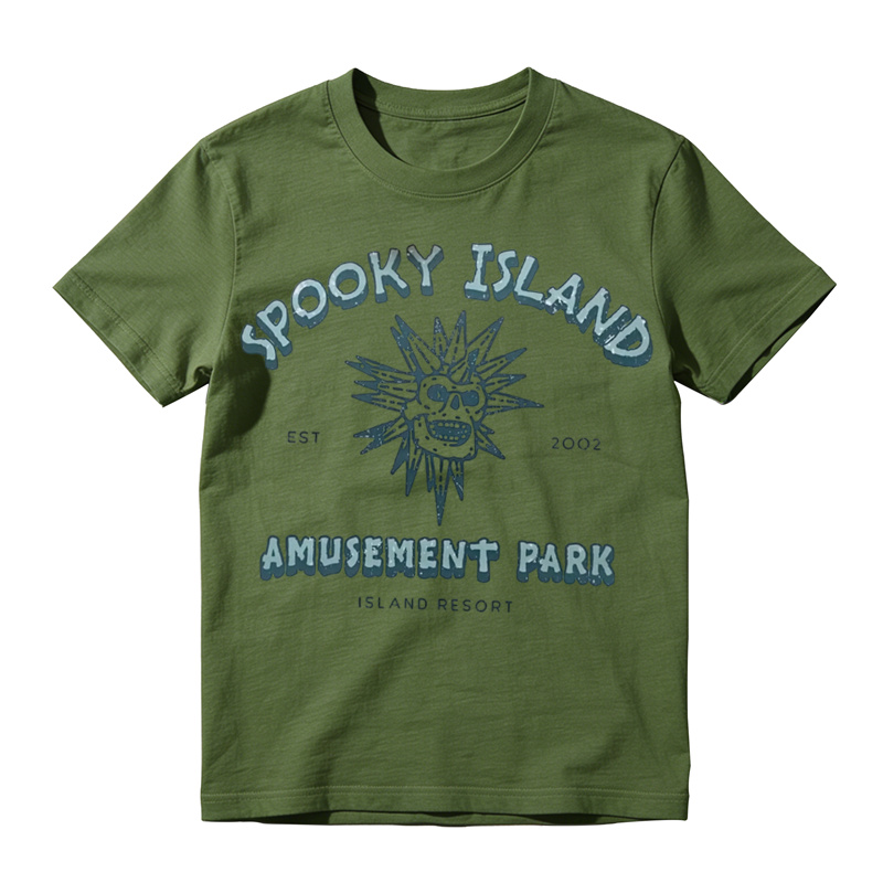 Spooky Island Amusement Park Graphic T-Shirt
