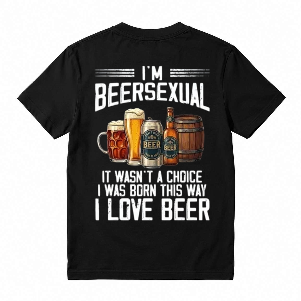 I'm Beersexual Funny Beer Lover Graphic T-Shirt