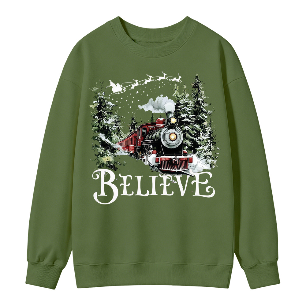 Christmas "Believe" Polar Express Graphic Sweatshirt