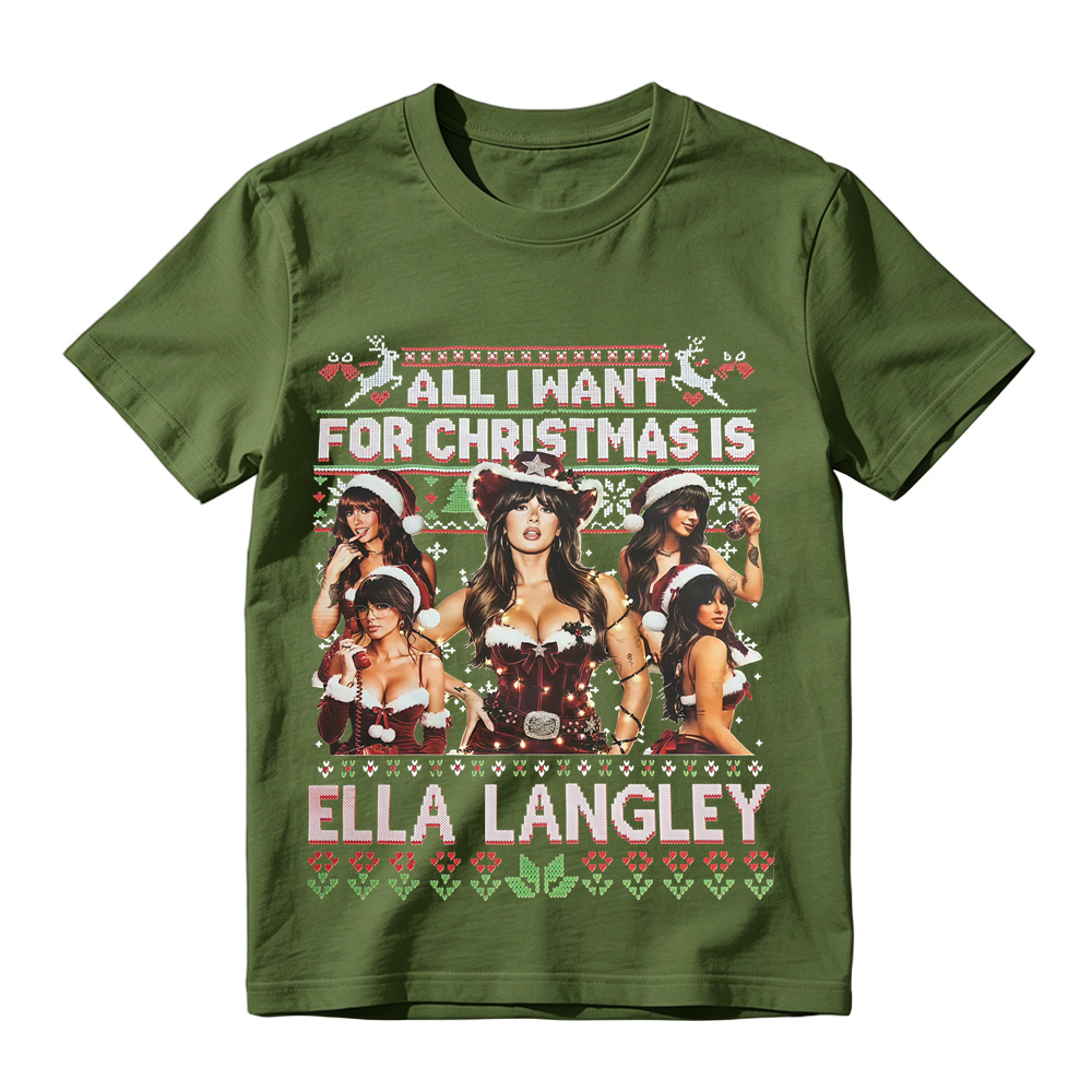 Retro Country Music Singer Fan Art Holiday T-Shirt