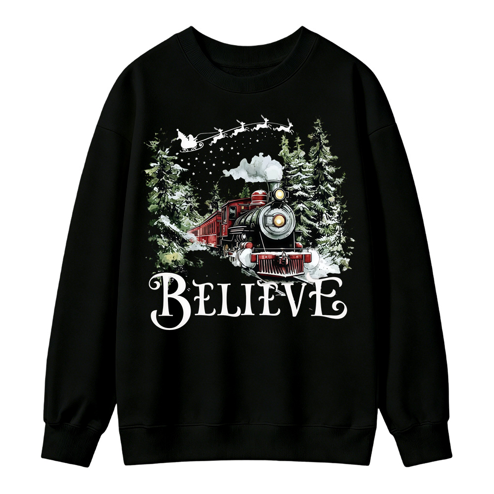 Christmas "Believe" Polar Express Graphic Sweatshirt