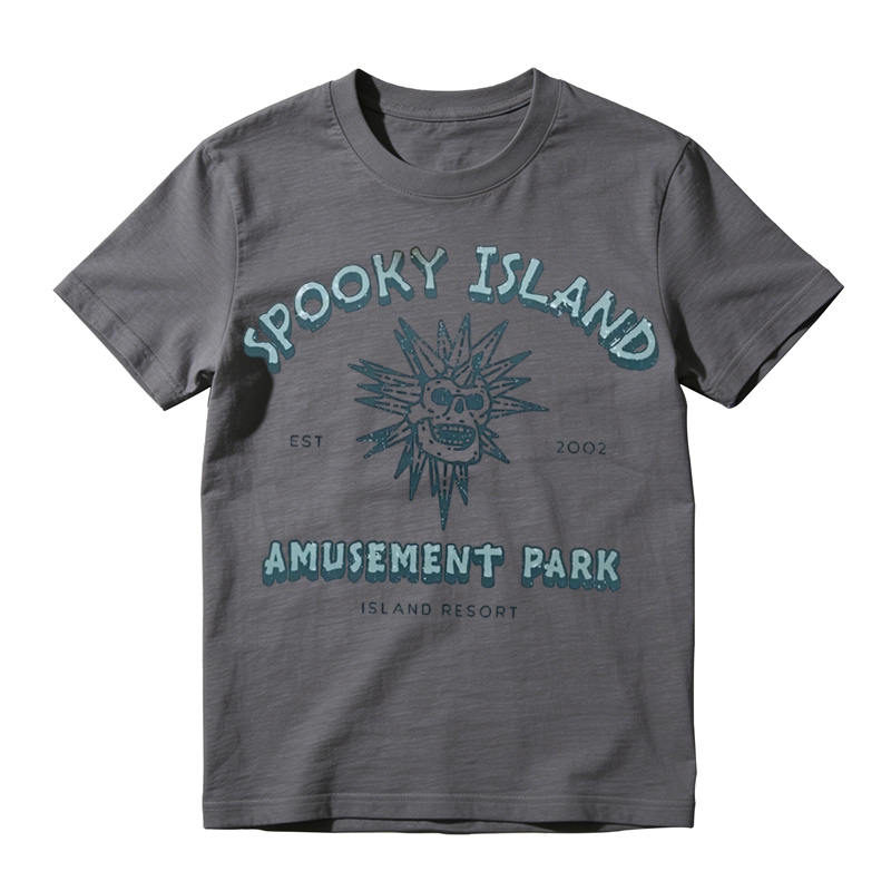 Spooky Island Amusement Park Graphic T-Shirt