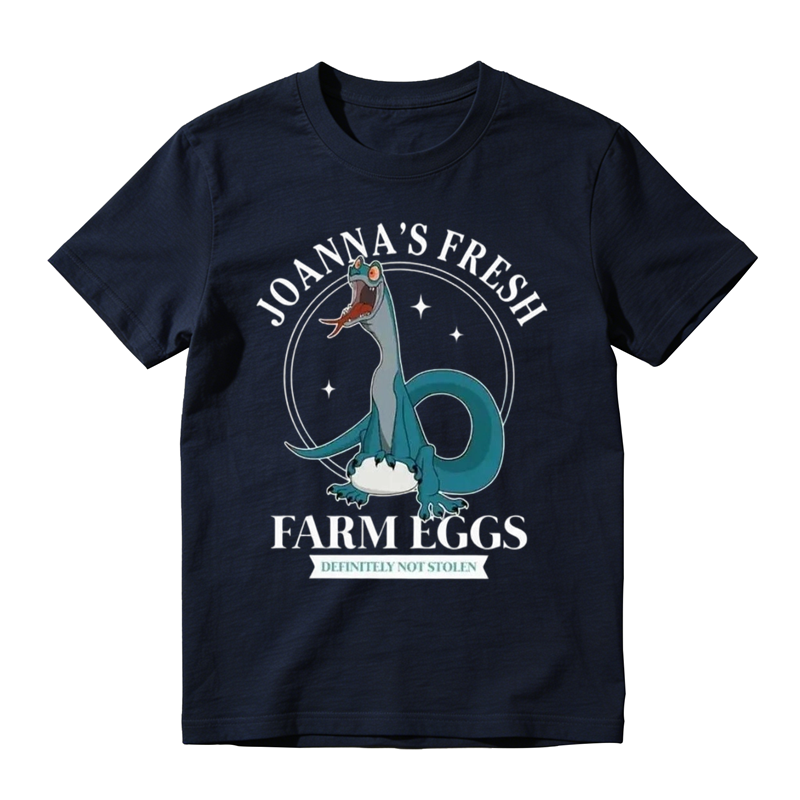 Joanna's Fresh Farm Eggs Dragon Funny Graphic T-Shirt