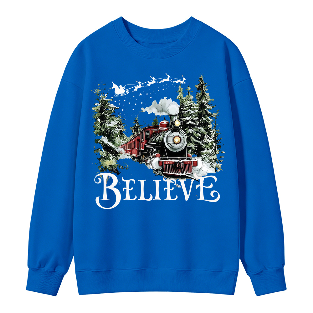Christmas "Believe" Polar Express Graphic Sweatshirt