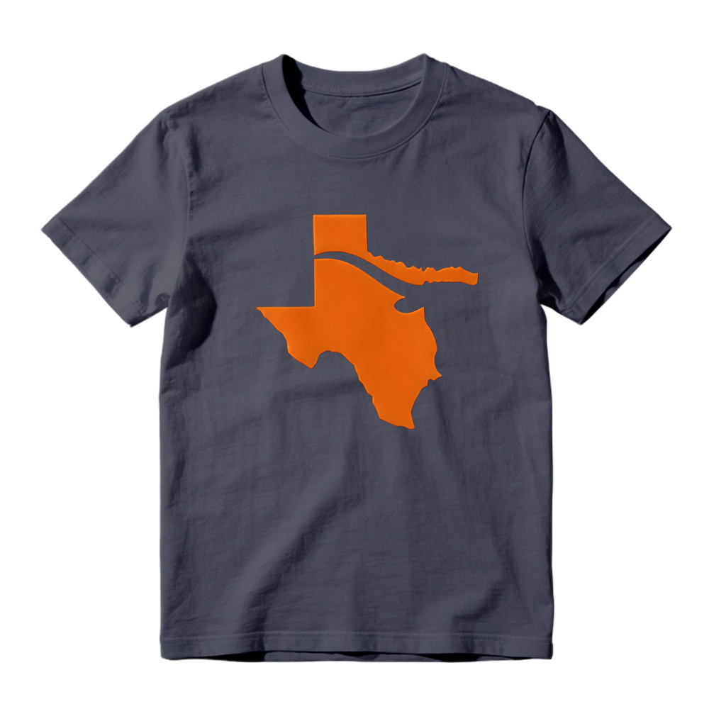 Minimal Texas Map Graphic Tee Unisex Solid Color State Outline T-Shirt