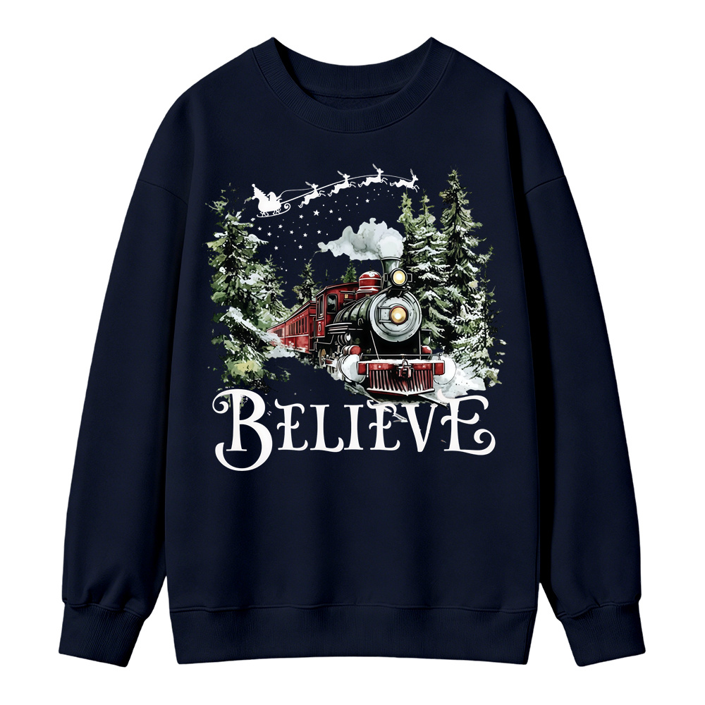 Christmas "Believe" Polar Express Graphic Sweatshirt