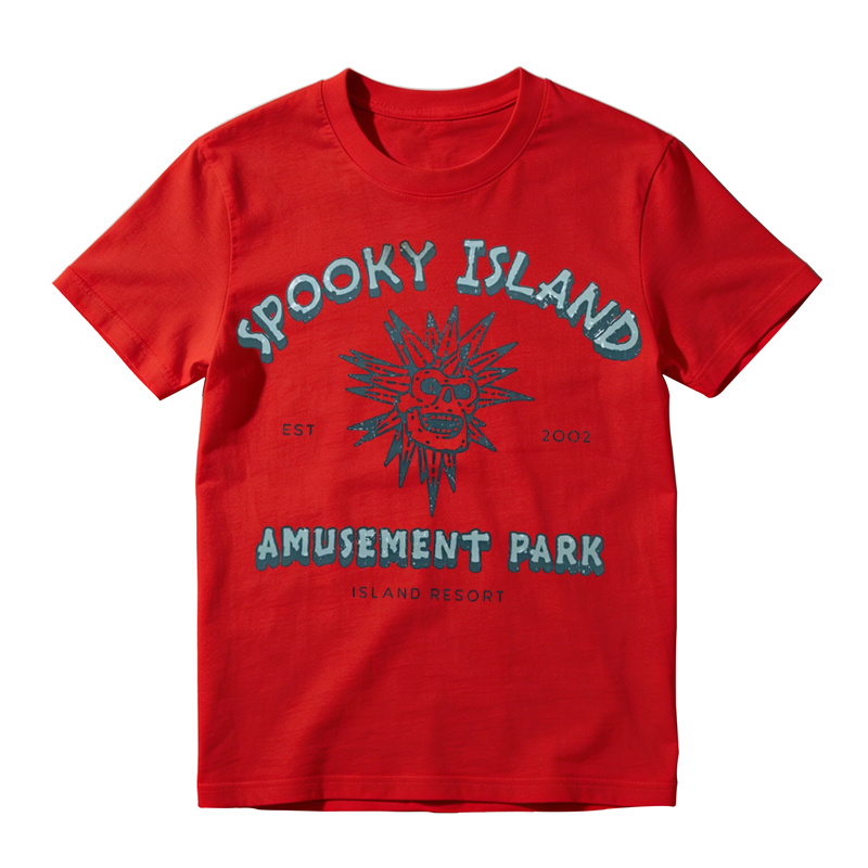 Spooky Island Amusement Park Graphic T-Shirt