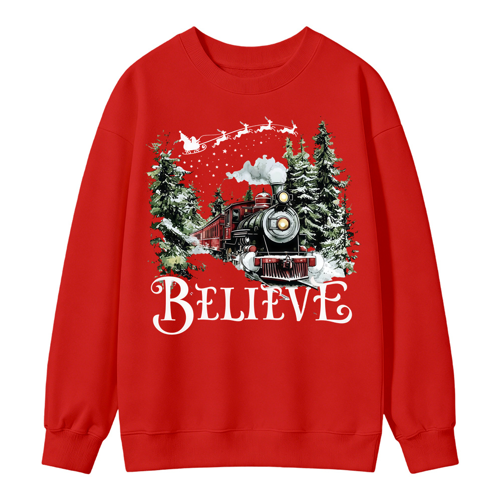 Christmas "Believe" Polar Express Graphic Sweatshirt