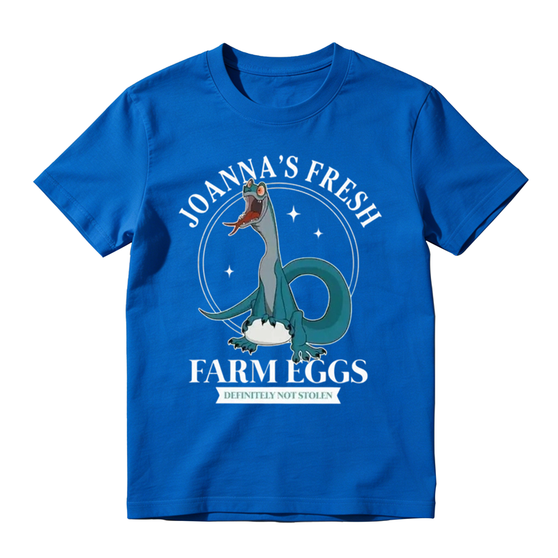 Joanna's Fresh Farm Eggs Dragon Funny Graphic T-Shirt