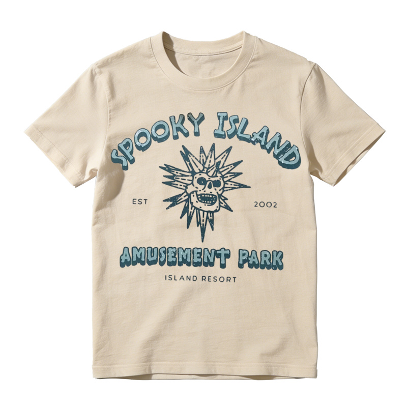 Spooky Island Amusement Park Graphic T-Shirt