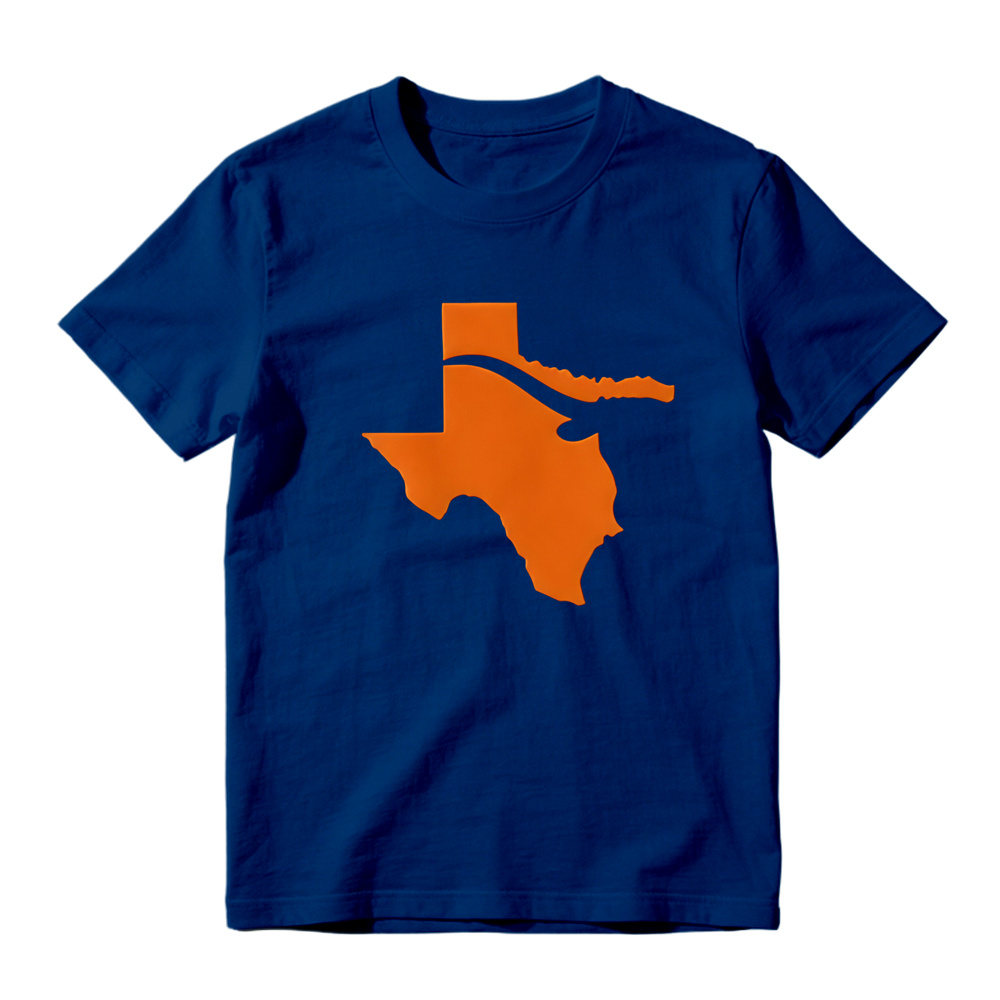 Minimal Texas Map Graphic Tee Unisex Solid Color State Outline T-Shirt