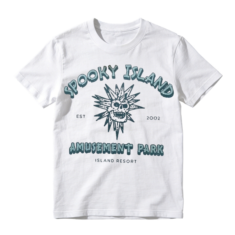 Spooky Island Amusement Park Graphic T-Shirt