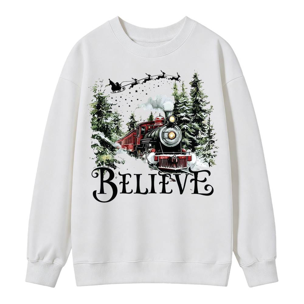 Christmas "Believe" Polar Express Graphic Sweatshirt