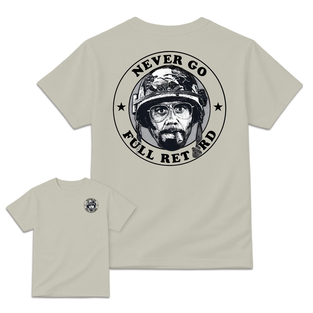 Tropic Thunder Kirk Lazarus Never Go Full Retard Meme Tshirt
